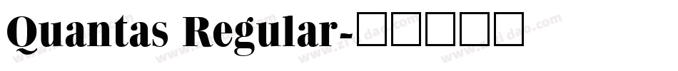 Quantas Regular字体转换